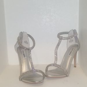 Steve Madden Silver Rhinestone Heels